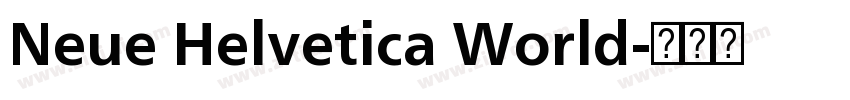 Neue Helvetica World字体转换